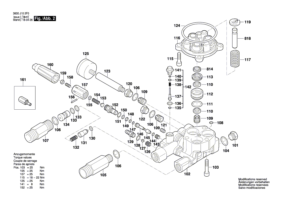 10 m 1/4 G-M22x1,5 GHP 6-14 Con conector BOSCH F016800428 F016800428-Manguera de Acero Armado 10m. 